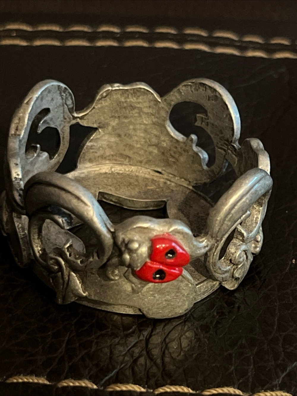 Vintage Scents & Accents Pewter Candle Holder Ring